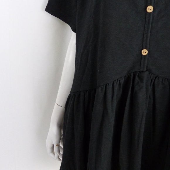 Terra & Sky Women's Plus Size Knit Babydoll Henley - Picture 3 of 5